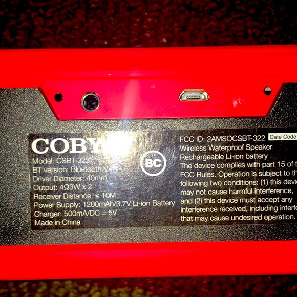 COBY Wireless Waterproof Speaker - Picture 3 of 4